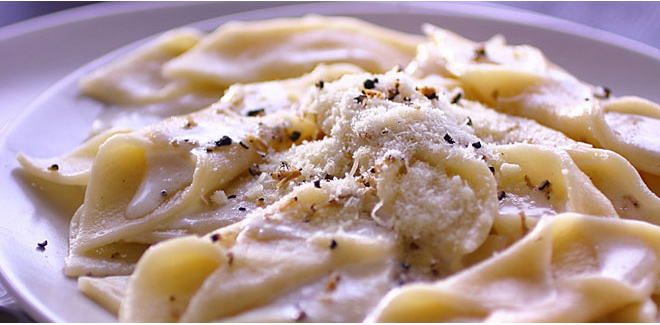 Maltagliati al gorgonzola