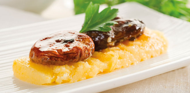 Polentina saporita ai funghi