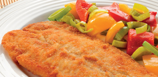 Cotolette di platessa con verdure