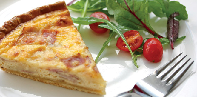 Quiche al radicchio e prosciutto