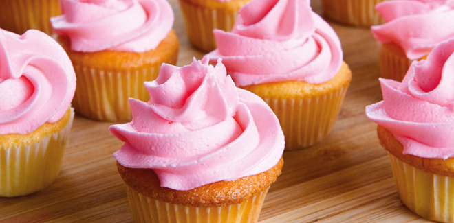 Cupacakes con mousse alla fragola Molino Rossetto
