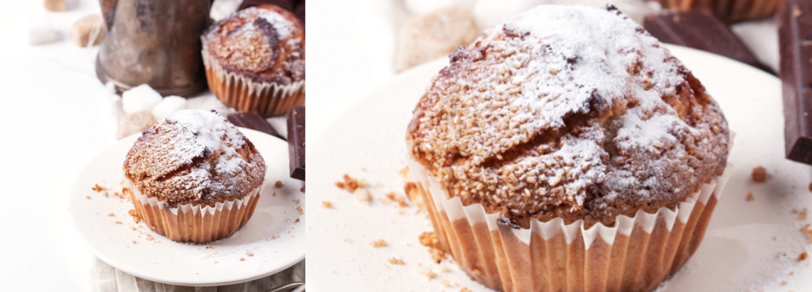 Muffin con farina di nocciole