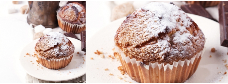 Muffin con farina di nocciole