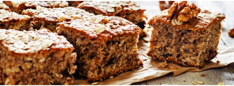 Integral cake with organic puffed Cappelli wheat with honey