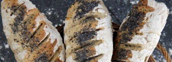 Loafs with whole wheat flour and walnuts 