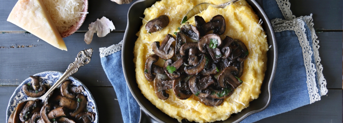 Mushrooms' flavour polenta