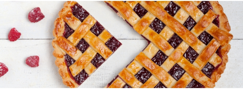 Crostata con farina di farro e confettura di lamponi