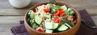 Barley salad with vegetables