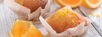Muffin pumpkin, lemon and orange blossom