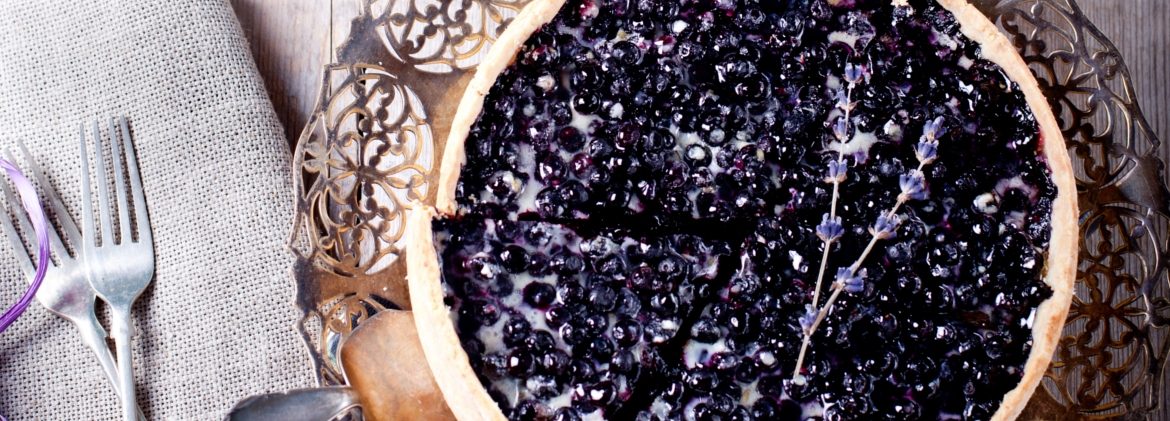 Crostata di mirtilli con ganache al cioccolato