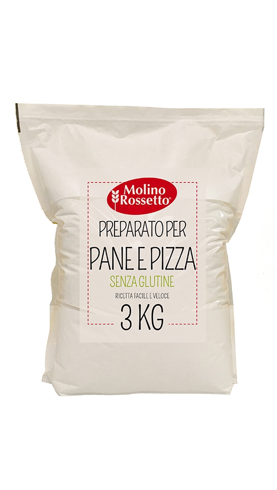 Preparato per pane e pizza senza glutine 3 kg | Molino ...