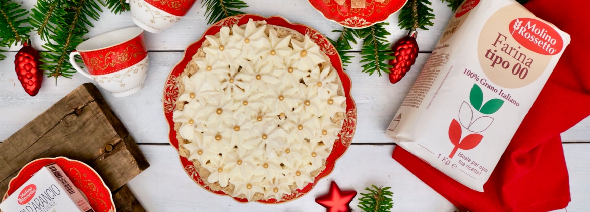 Torta alla zenzero con frosting ai fiori d’arancio e zenzero candito