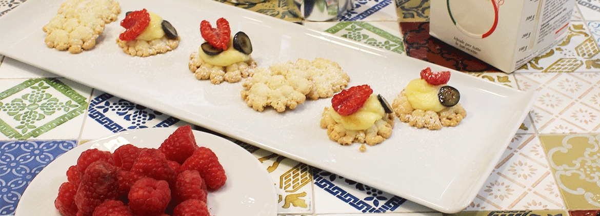 Frollini con crema pasticcera