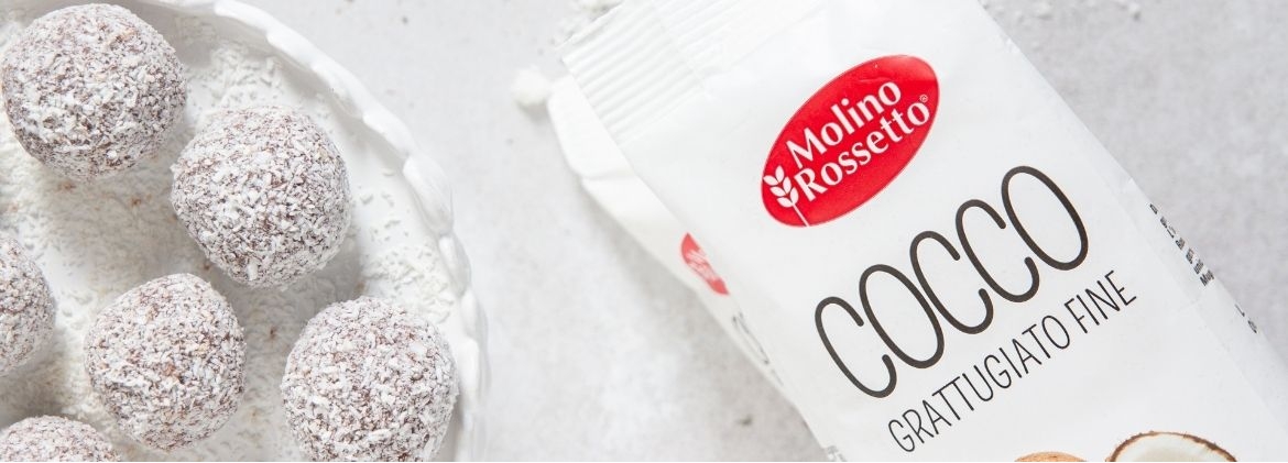 Praline con datteri, fichi, cocco e cioccolato