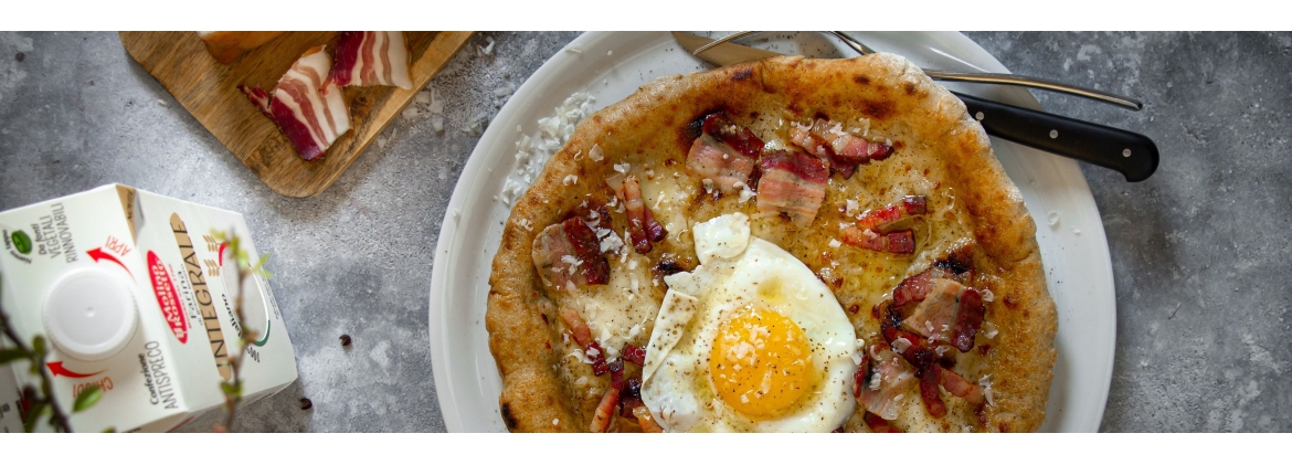 Apulian cappelli wheat flat bread with cherry tomatoes