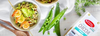 Insalata d’orzo alla crudaiola con mazzancolle