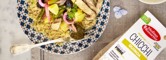 Insalata di quinoa con sgombri