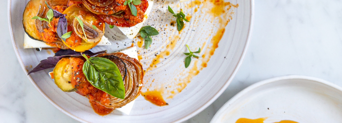 Apulian cappelli wheat flat bread with cherry tomatoes