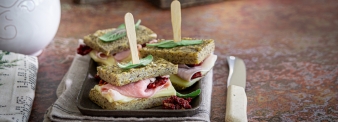 Apulian cappelli wheat flat bread with cherry tomatoes