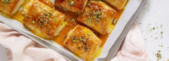 Saccottini di pasta fillo con crema di riso