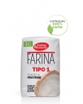 62 - Farina BIOLOGICA di grano tenero TIPO 1 macinata a pietra - 500g -