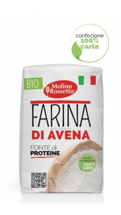 1 - FARINA DI AVENA BIO 100% ORIGINE ITALIANA - 400g -