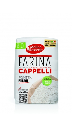 67 - Farina BIOLOGICA di grano duro Cappelli macinata a pietra 100% da agricoltura italiana - 500g -