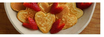 Pancakes a forma di cuore