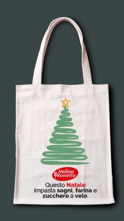 SHOPPER DI COTONE "NATALE" MOLINO ROSSETTO SHOPPER DI COTONE "NATALE" MOLINO ROSSETTO